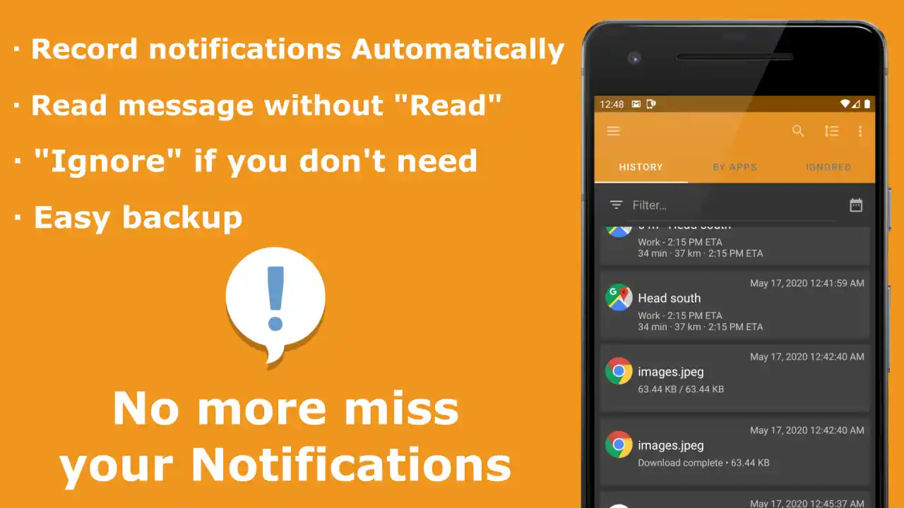 Past Notifications - screenshot 1