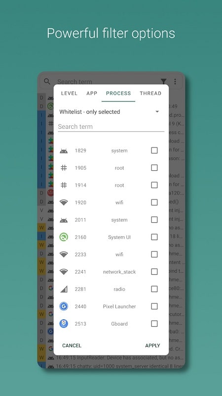 Logcat Reader Professional APK - screenshot 3