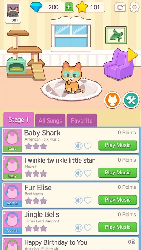 Piano Cat Tiles – Room Design APK - screenshot 4