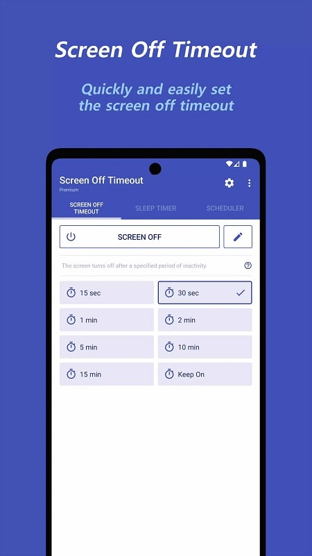 Screen Off Timeout APK - screenshot 2