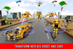 Bee Robot Car Transformation Game: Robot Car Games - screenshot 1
