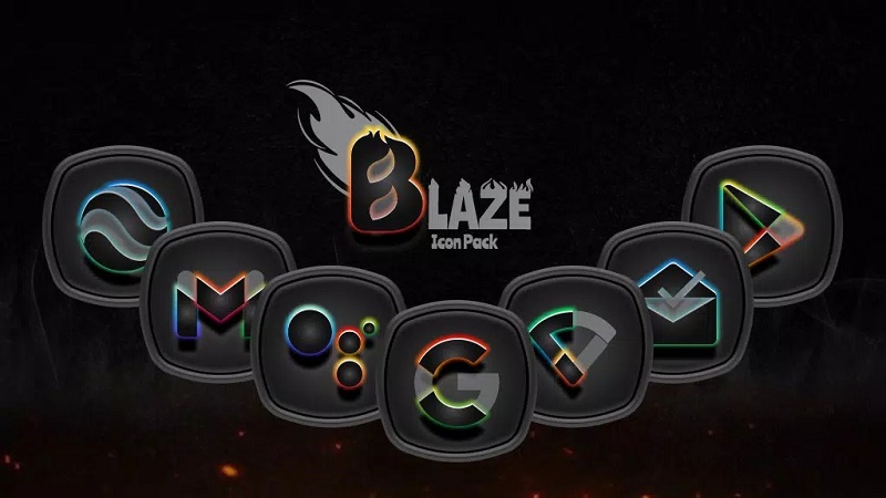 Blaze Dark Icon Pack APK - app icon