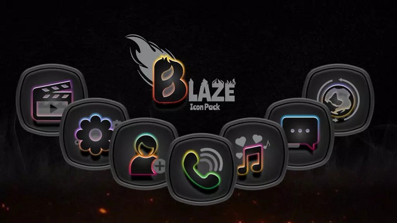 Blaze Dark Icon Pack APK - screenshot 2