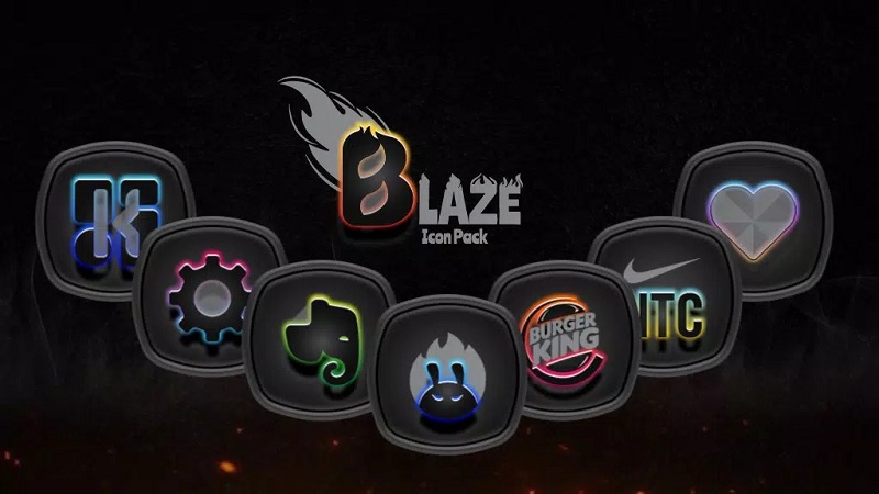 Blaze Dark Icon Pack APK - screenshot 3
