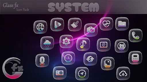 Glass FX Icon Pack - screenshot 1