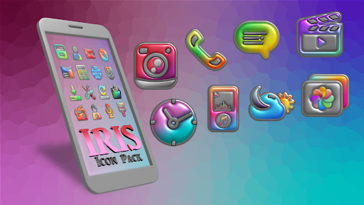 Iris Light Flat 3D Icon Pack - screenshot 1