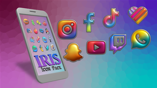 Iris Light Flat 3D Icon Pack - screenshot 3