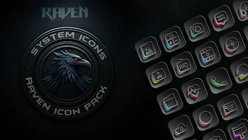 Raven Dark Icon Pack - screenshot 1