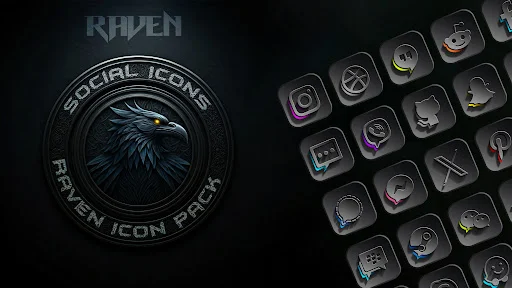 Raven Dark Icon Pack - screenshot 3