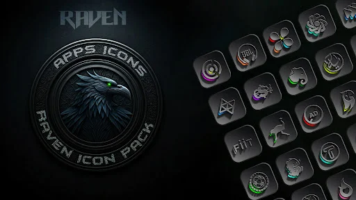 Raven Dark Icon Pack - screenshot 4