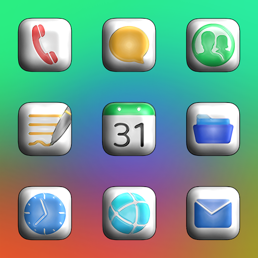 Glossy 3D Icon Pack - screenshot 1