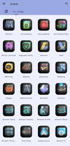 Glossy Dark 3D Icon Pack - screenshot 1