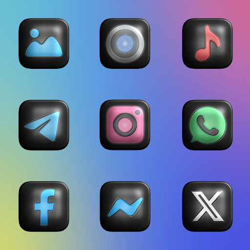 Glossy Dark 3D Icon Pack - screenshot 6