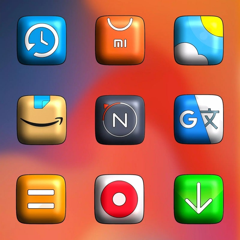 MIUl 3D – Icon Pack APK - screenshot 1