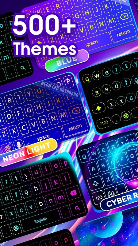 Neon LED Keyboard APK - screenshot 1