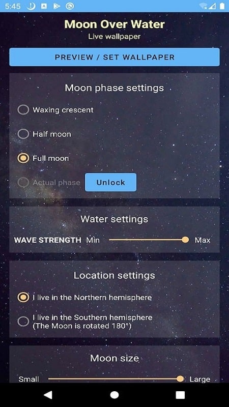 Moon Over Water Live Wallpaper APK - screenshot 5