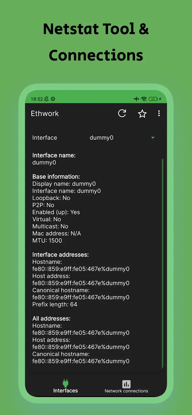 Ethwork Netstat & Interfaces - screenshot 2