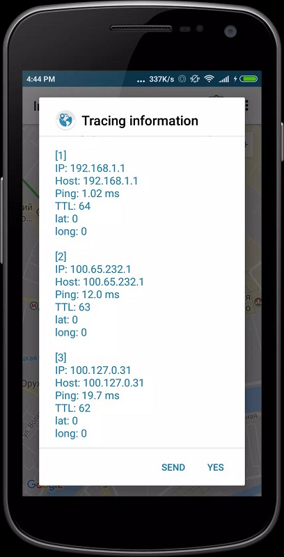 Intrace Visual Traceroute APK - screenshot 3