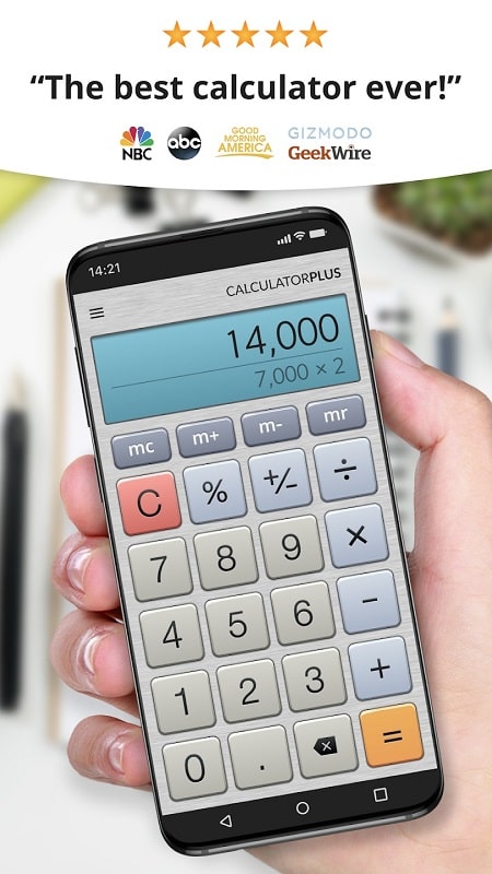 Calculator Plus with History - screenshot 1