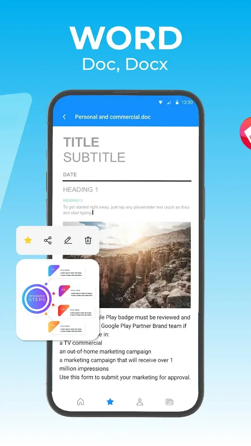Office Word Reader Docx Viewer - screenshot 2