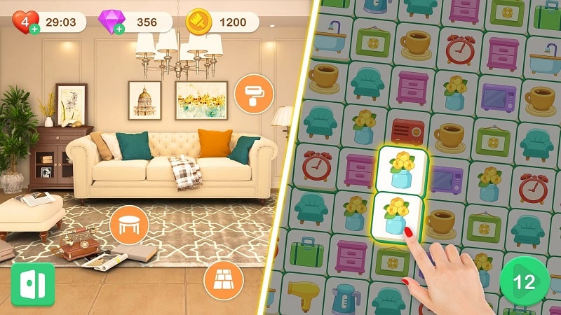 Dream House Design Tile Match APK - screenshot 2