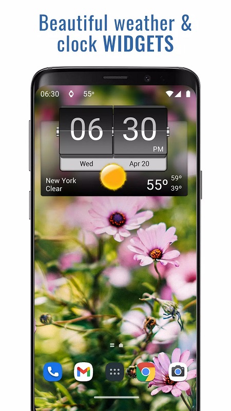 3D Flip Clock & Weather - screenshot 1