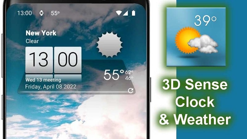 3D Sense Clock &amp; Weather APK - app icon