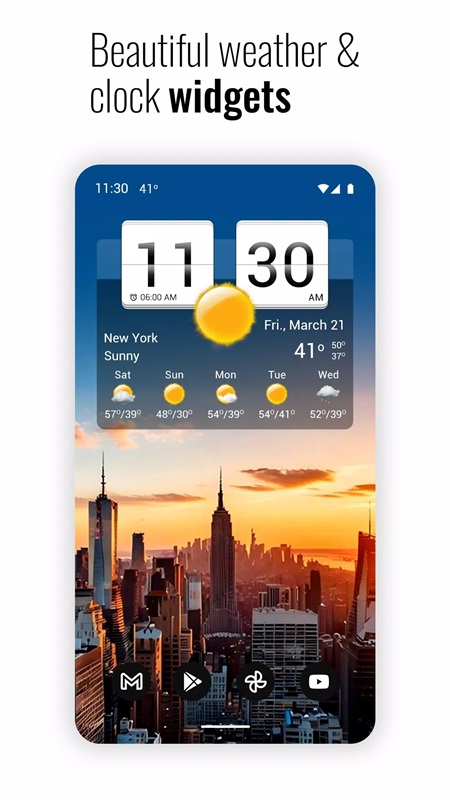 Sense Flip Clock & Weather APK - screenshot 4