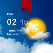 Transparent clock weather Pro - app icon