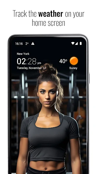 Transparent clock weather Pro - screenshot 1