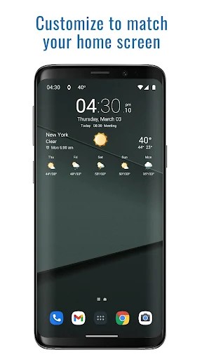 Transparent clock weather Pro - screenshot 2