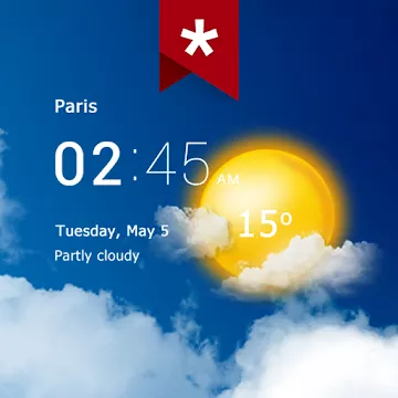 Transparent clock weather Premium - app icon