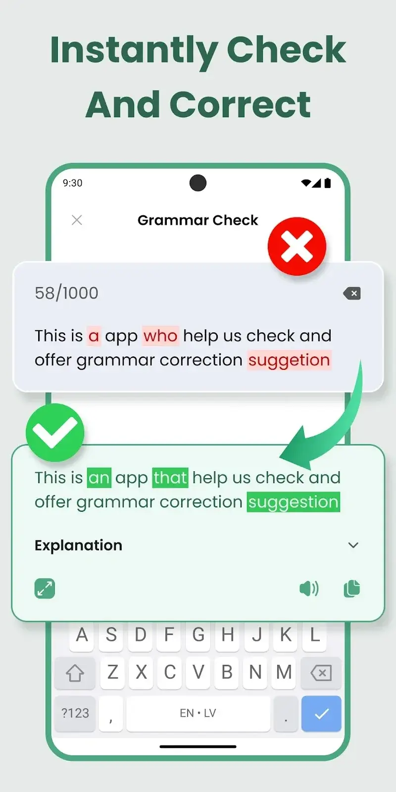 Grammar Check by AI Corrector - screenshot 3