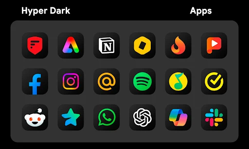 HyperDark Icon Pack - screenshot 4