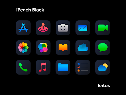 iPeach Black Icon Pack - screenshot 1