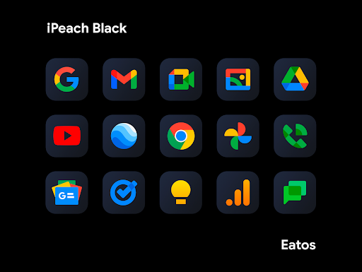 iPeach Black Icon Pack - screenshot 2