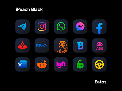 iPeach Black Icon Pack - screenshot 3