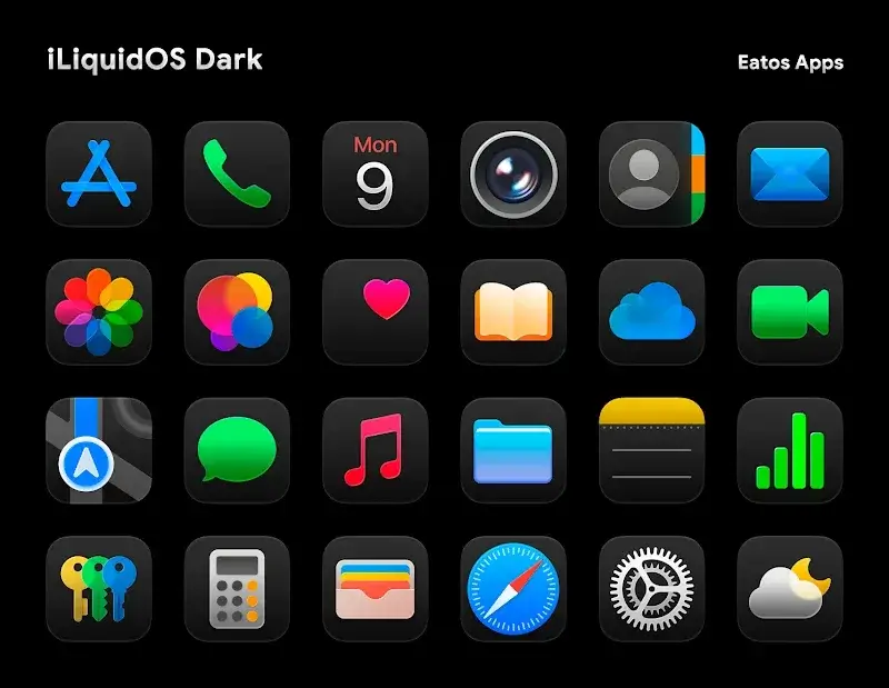 iLiquidDark - Icon Pack v0.7.0 APK (Full Version) - screenshot 1