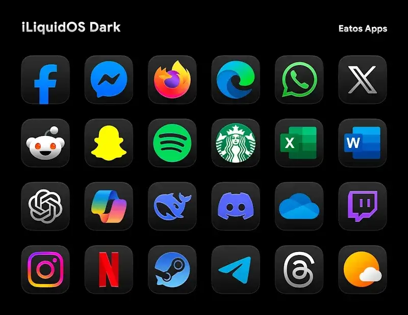iLiquidDark - Icon Pack v0.7.0 APK (Full Version) - screenshot 3