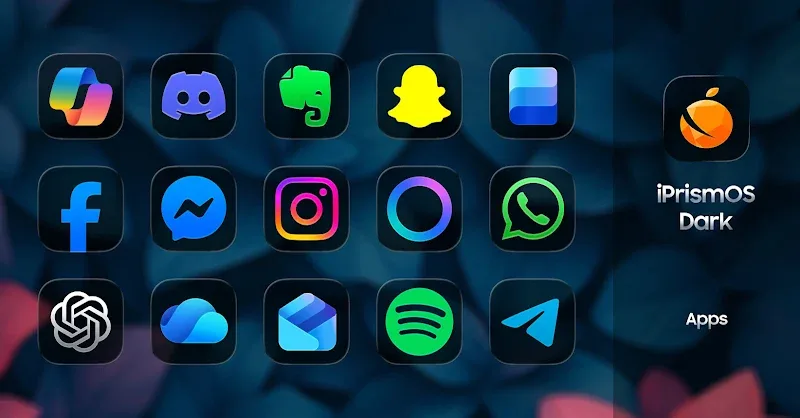 iPrismOS (Dark) - Icon Pack v1.1 APK (Full Version) - screenshot 3