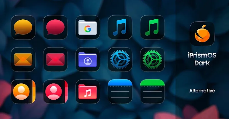 iPrismOS (Dark) - Icon Pack v1.1 APK (Full Version) - screenshot 4
