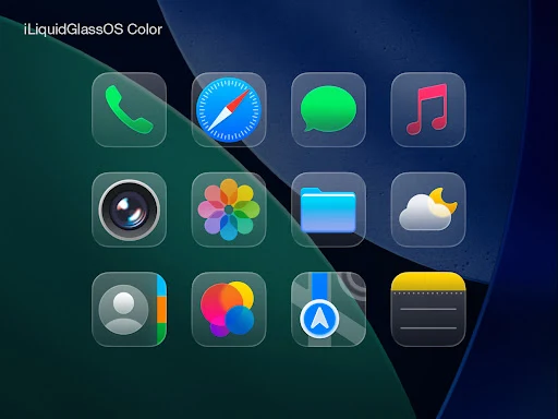 iLiquidGlass (Color) Icon Pack - screenshot 1