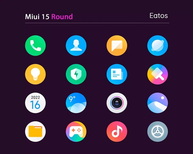 MiRound Icon Pack - screenshot 1