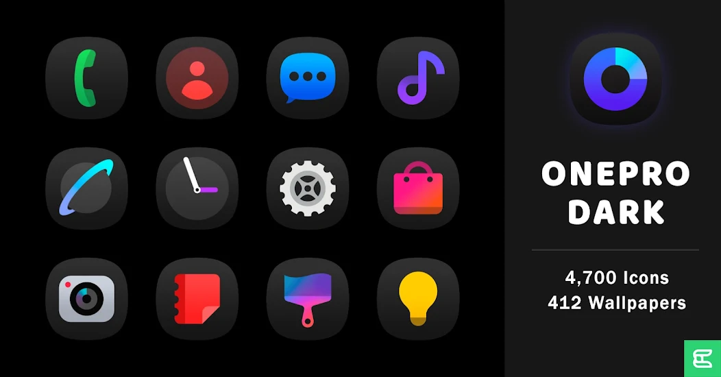 OnePro (Dark) Icon Pack - screenshot 1