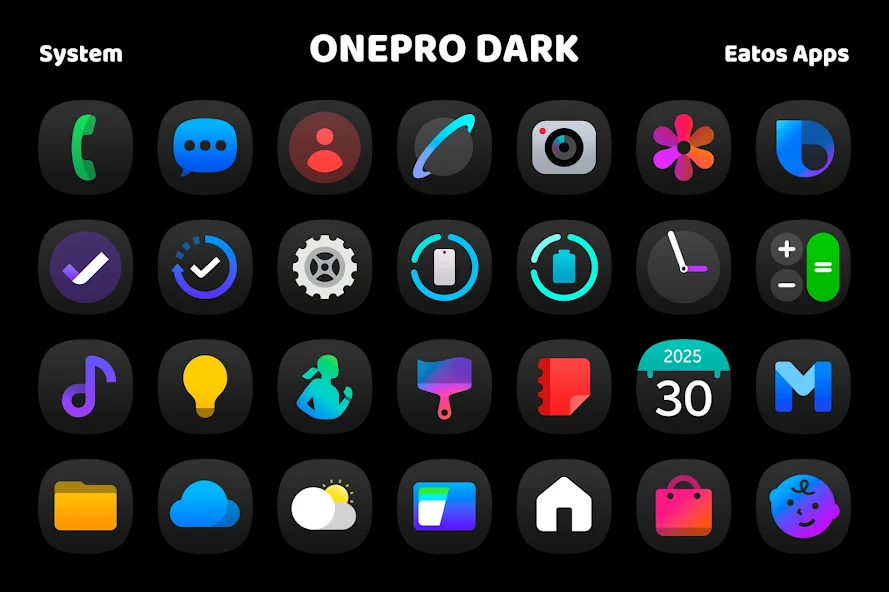 OnePro (Dark) Icon Pack - screenshot 12