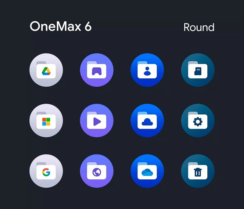OneMax 6 Icon Pack (Round) - screenshot 1