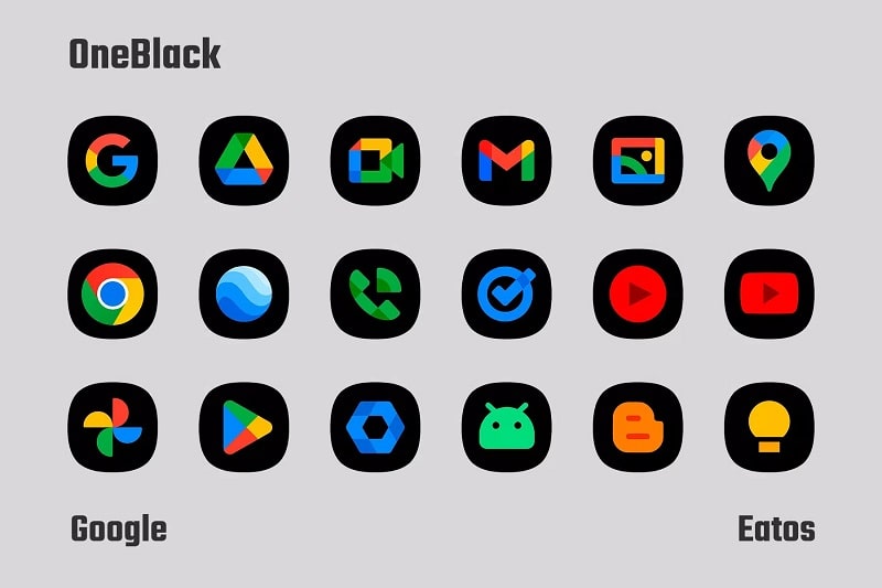 OneBlack Icon Pack - screenshot 1