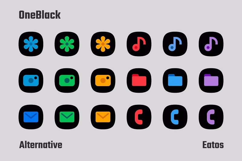 OneBlack Icon Pack - screenshot 2