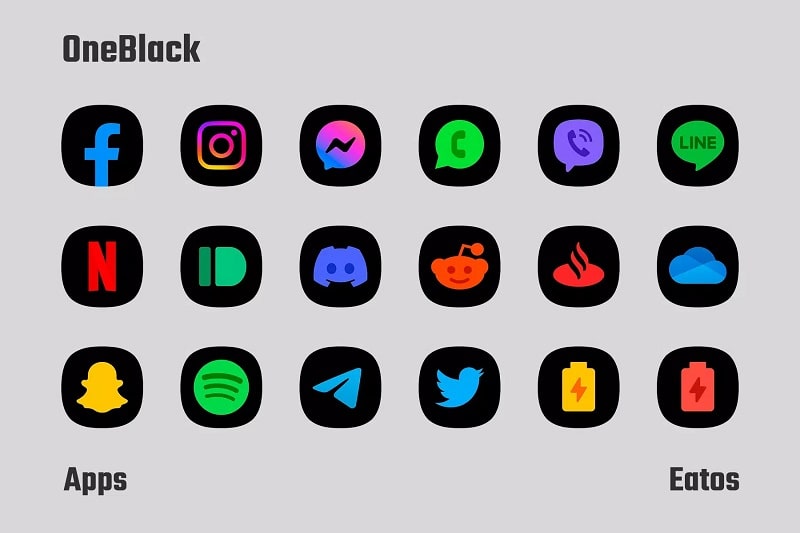 OneBlack Icon Pack - screenshot 3