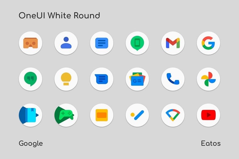 OneUI 3 White – Round Icon Pack APK - screenshot 2